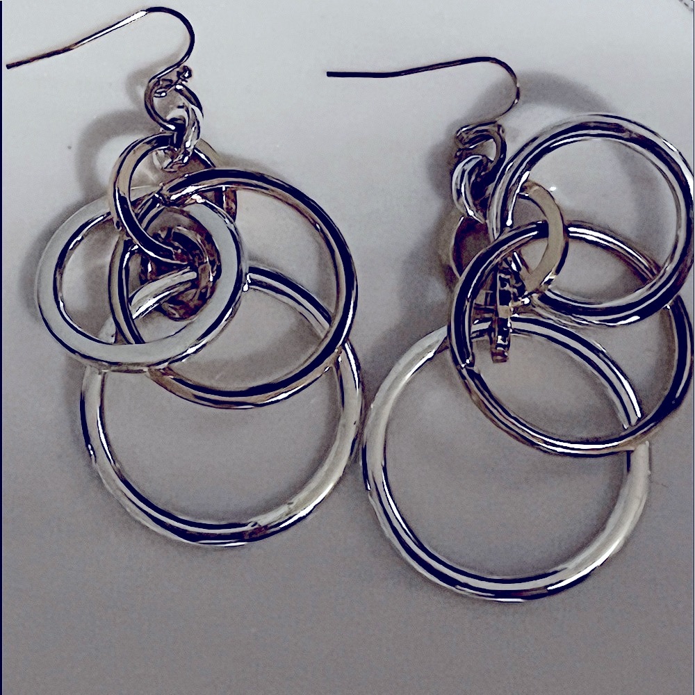 Silver and gold toned earrings